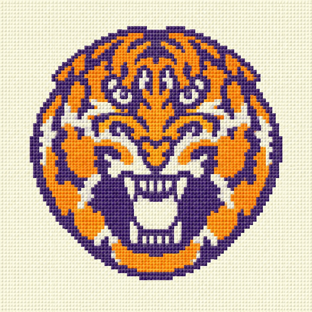 4x5 Tiger Head Needlepoint Canvas
