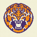 4x5 Tiger Head Needlepoint Canvas