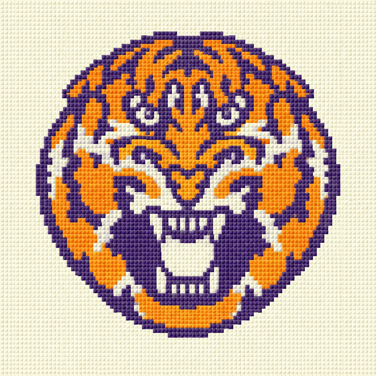 4x5 Tiger Head Needlepoint Canvas