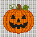 5x6 Jack-O-Lantern Needlepoint Canvas