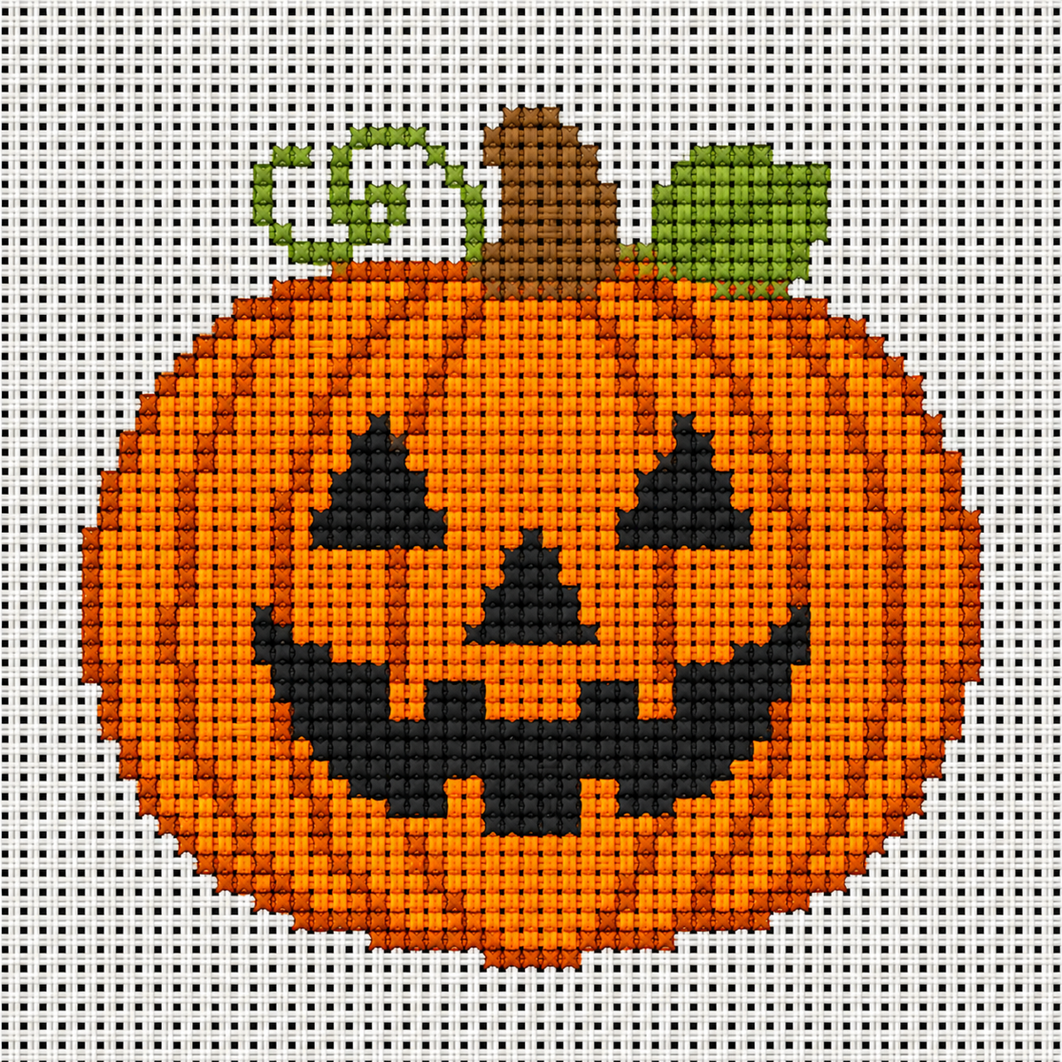 5x6 Jack-O-Lantern Needlepoint Canvas