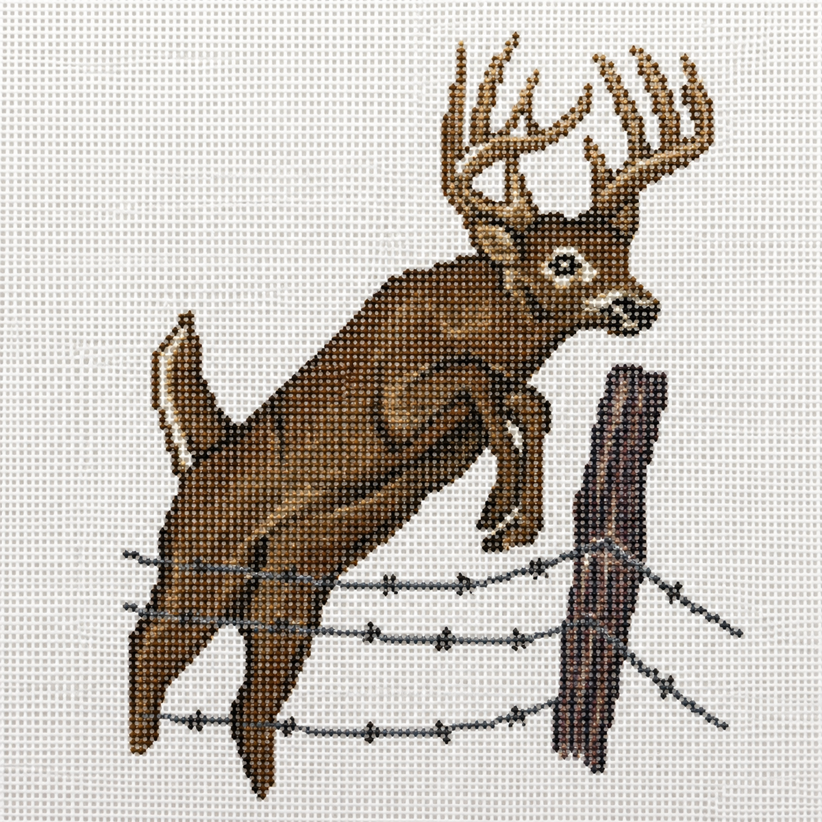 9x10 Deer Needlepoint Canvas