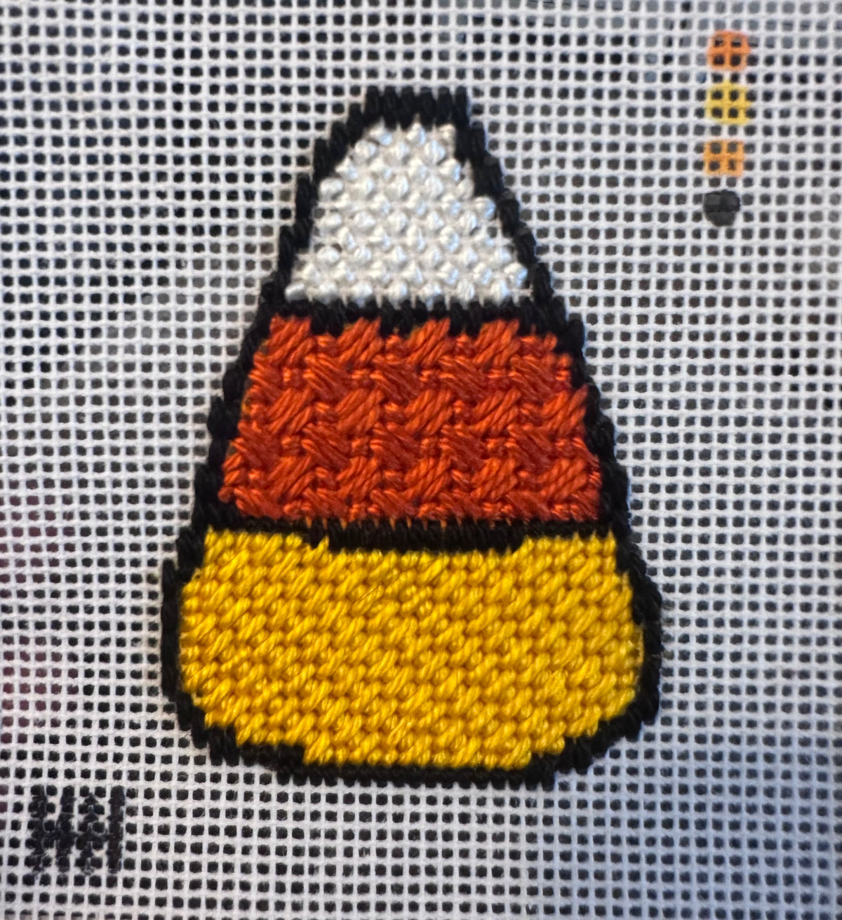 5x5 Candy Corn Needlepoint Canvas