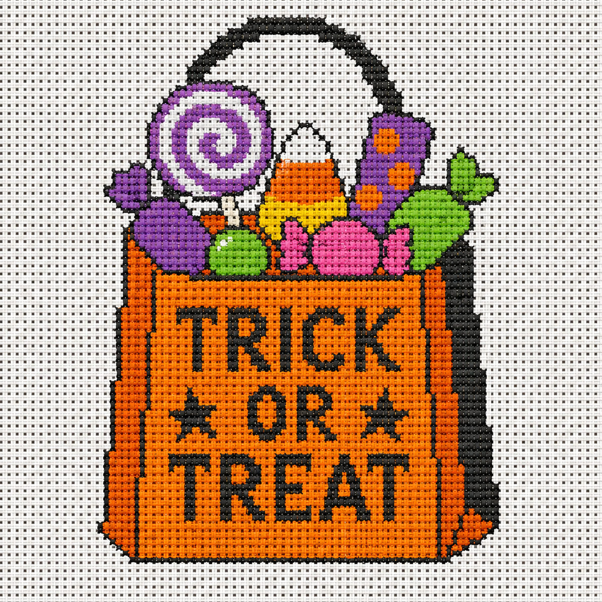 5x6 Trick-Or-Treat Needlepoint Canvas