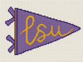 4x6 LSU Banner Needlepoint Canvas