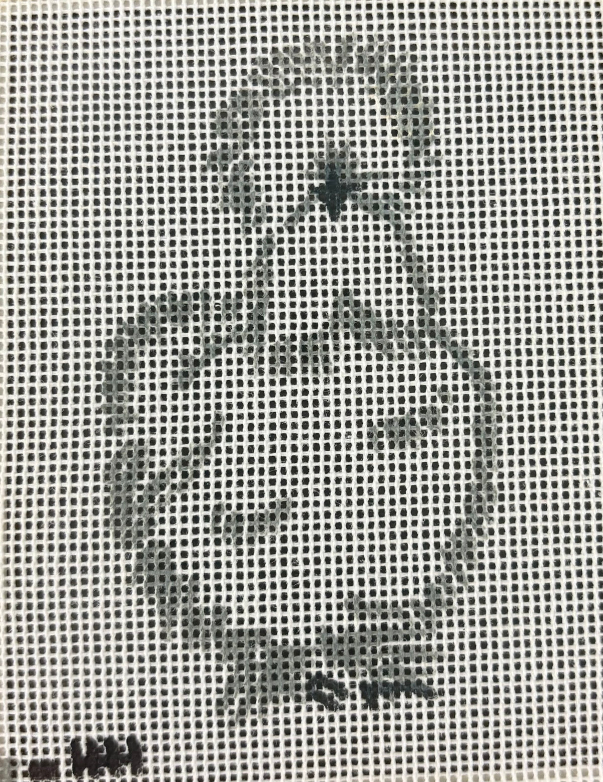 6x8 Silky Chicken Needlepoint Canvas